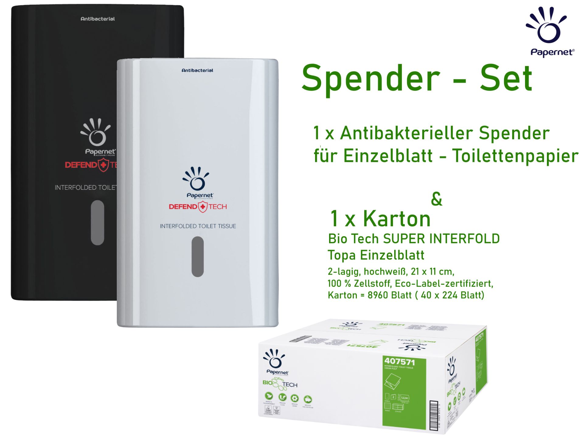 Tork 556000 Spender für Einzelblatt Toilettenpapier / Tork T3 Toilettenpapierspender für hygienische Einzeltuchentnahme in Weiß